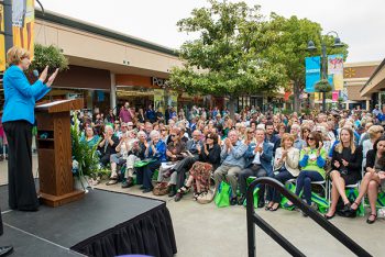 Grossment Center Grand Opening Seated Crowd
