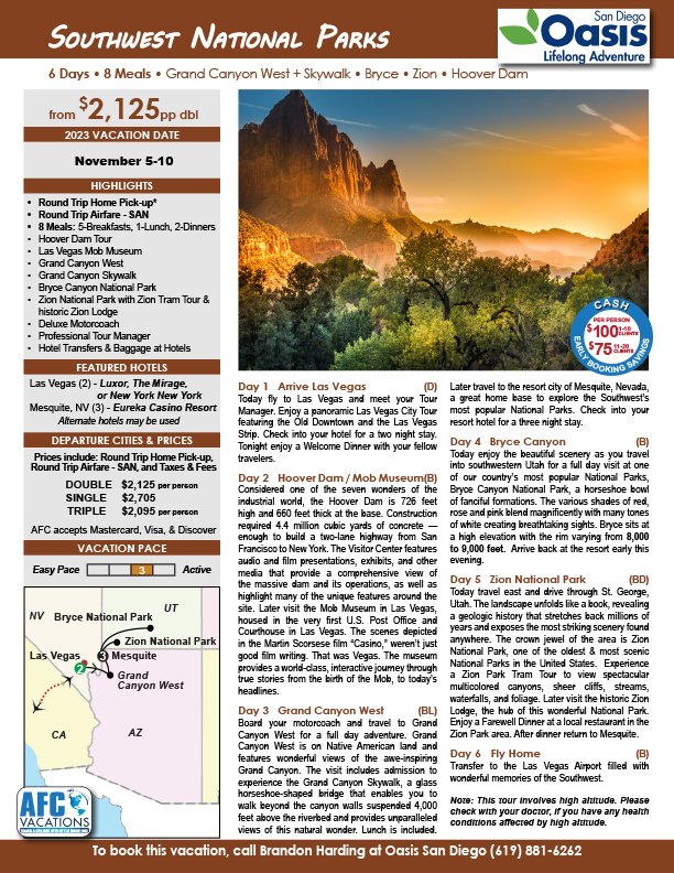 OasisSAN_Southwest National Parks 23-1 COVER