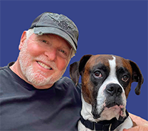 Ken Druck with his dog Jack